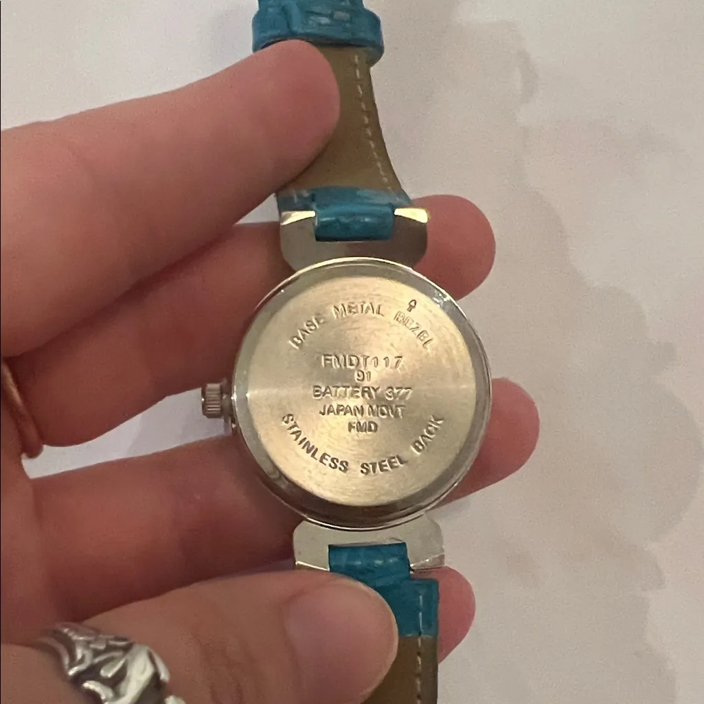 Blue Leather Strap Watch - Image 3