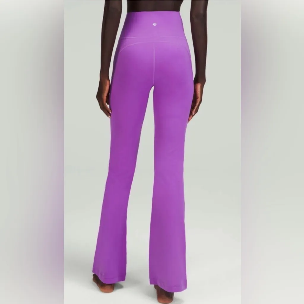 Lululemon Womens Flare Nulu Leggings Size 6 High-Waist Yoga Moonlit Magenta - Image 5