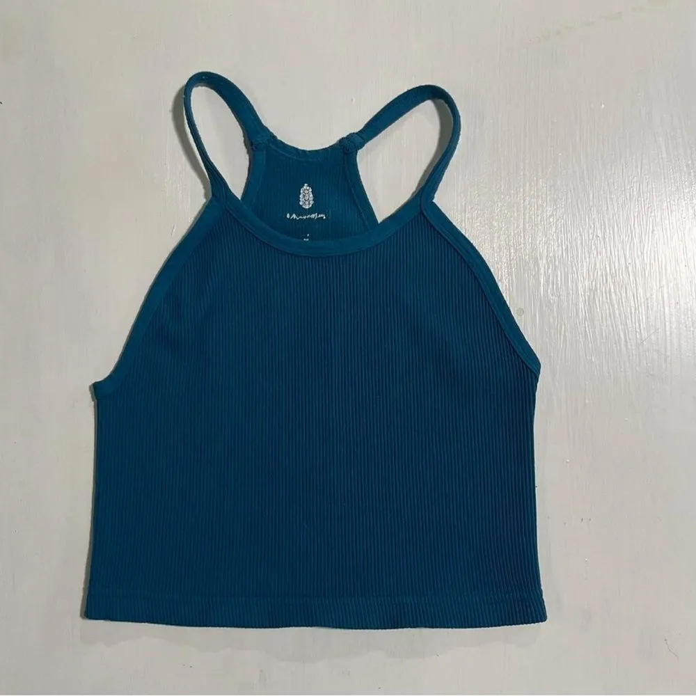 Free People Movement Happiness Runs Women's XS/Small Blue Racerback Tank Active‎ Size undefined - Image 3