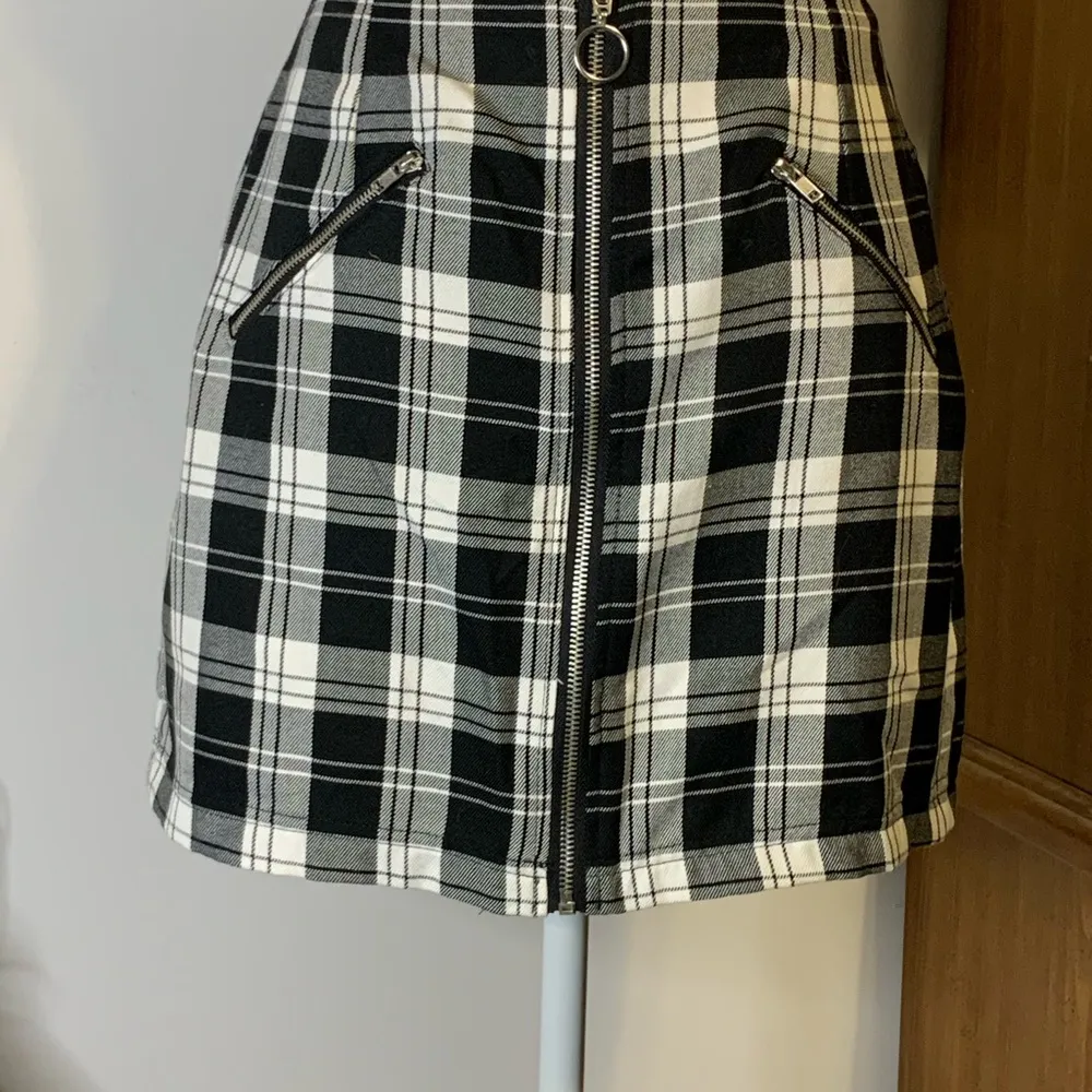 Rue 21 Black and White Plaid Mini Skirt - Image 2
