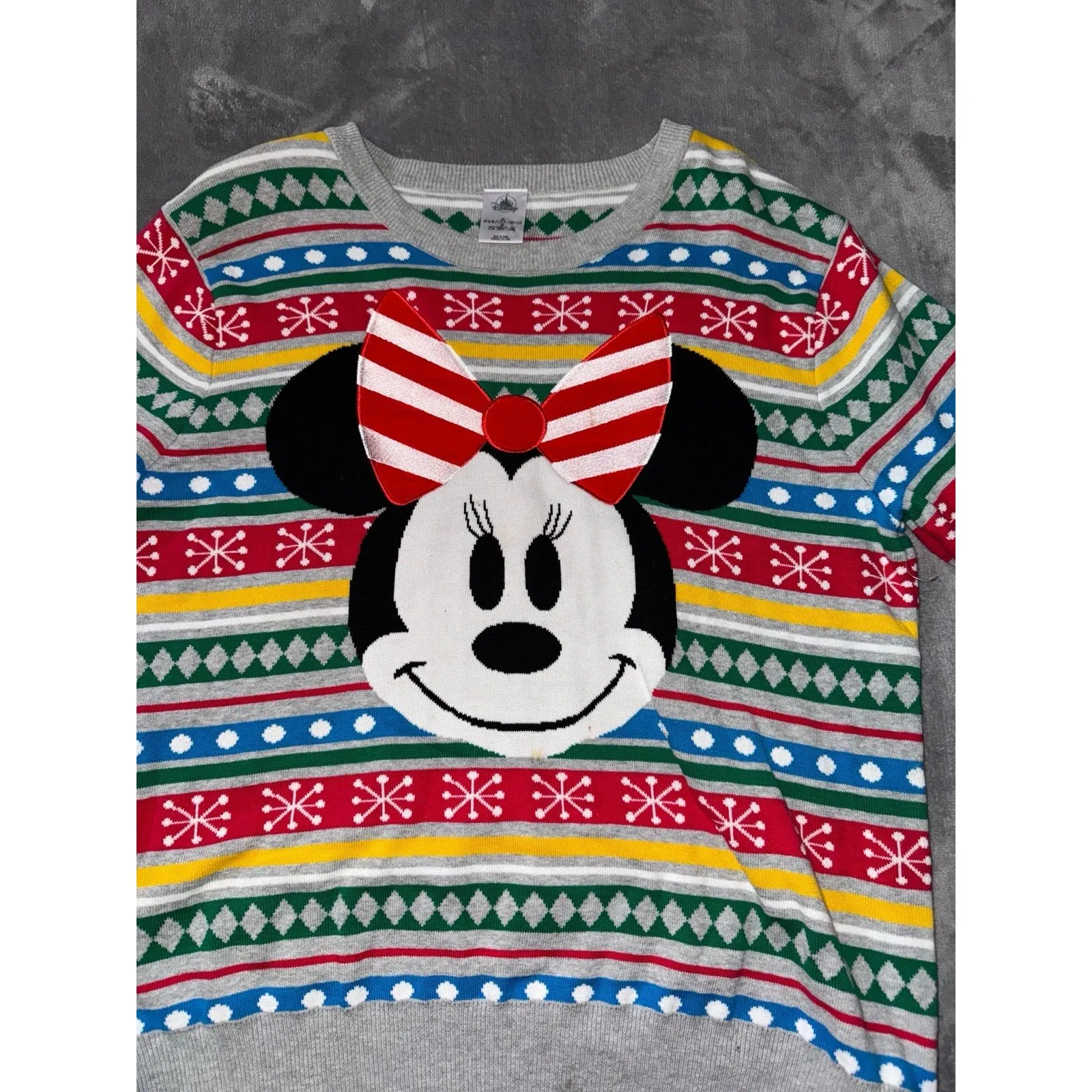 Disney Store Minnie Mouse Holiday Sweater Womens Christmas Sz XL‎ - Image 2