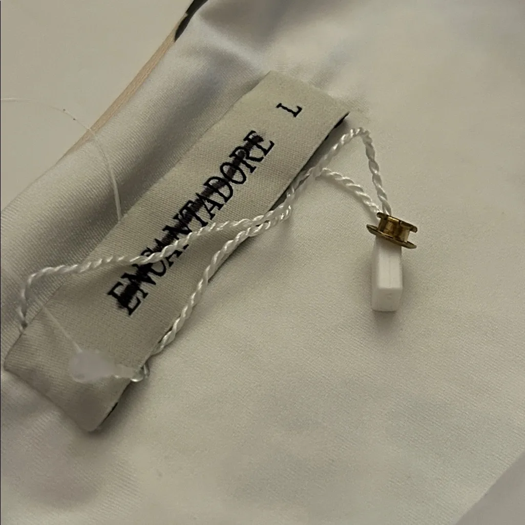 New Anthropologie encantador esther shells size large cream olive high cut - Image 4