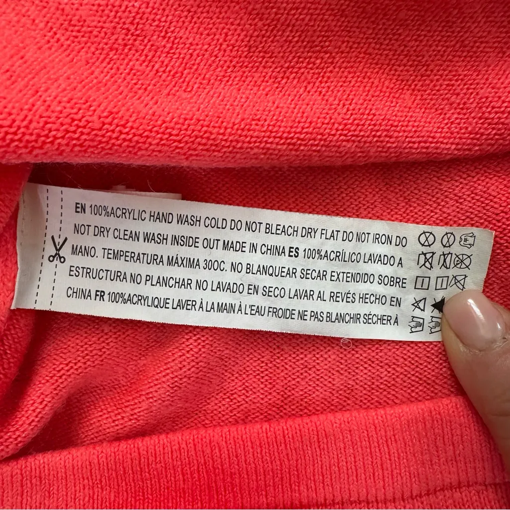 FOREVER 21 coral crewneck sweater, size M - Image 10