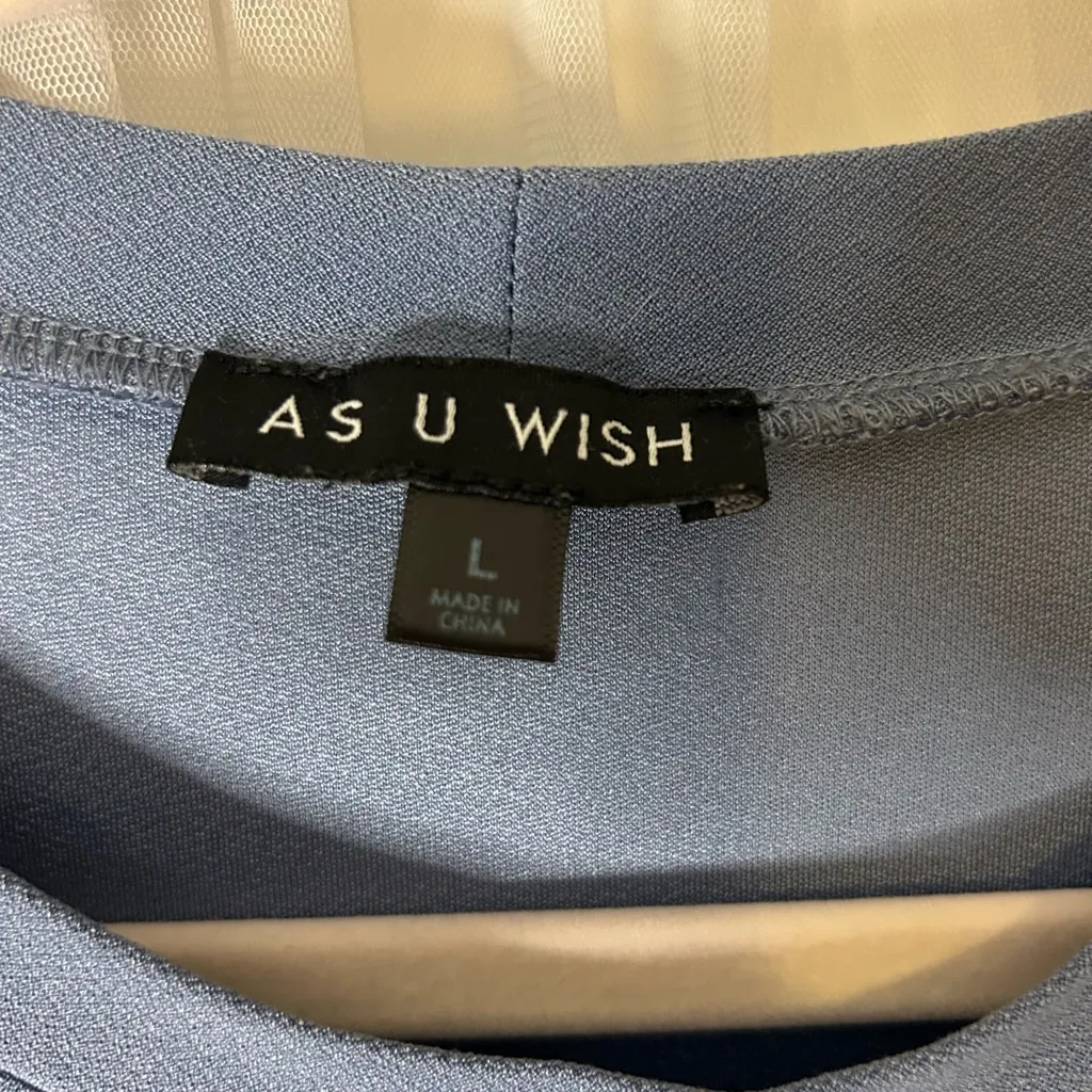 As U Wish Blue Mini Dress - Image 3