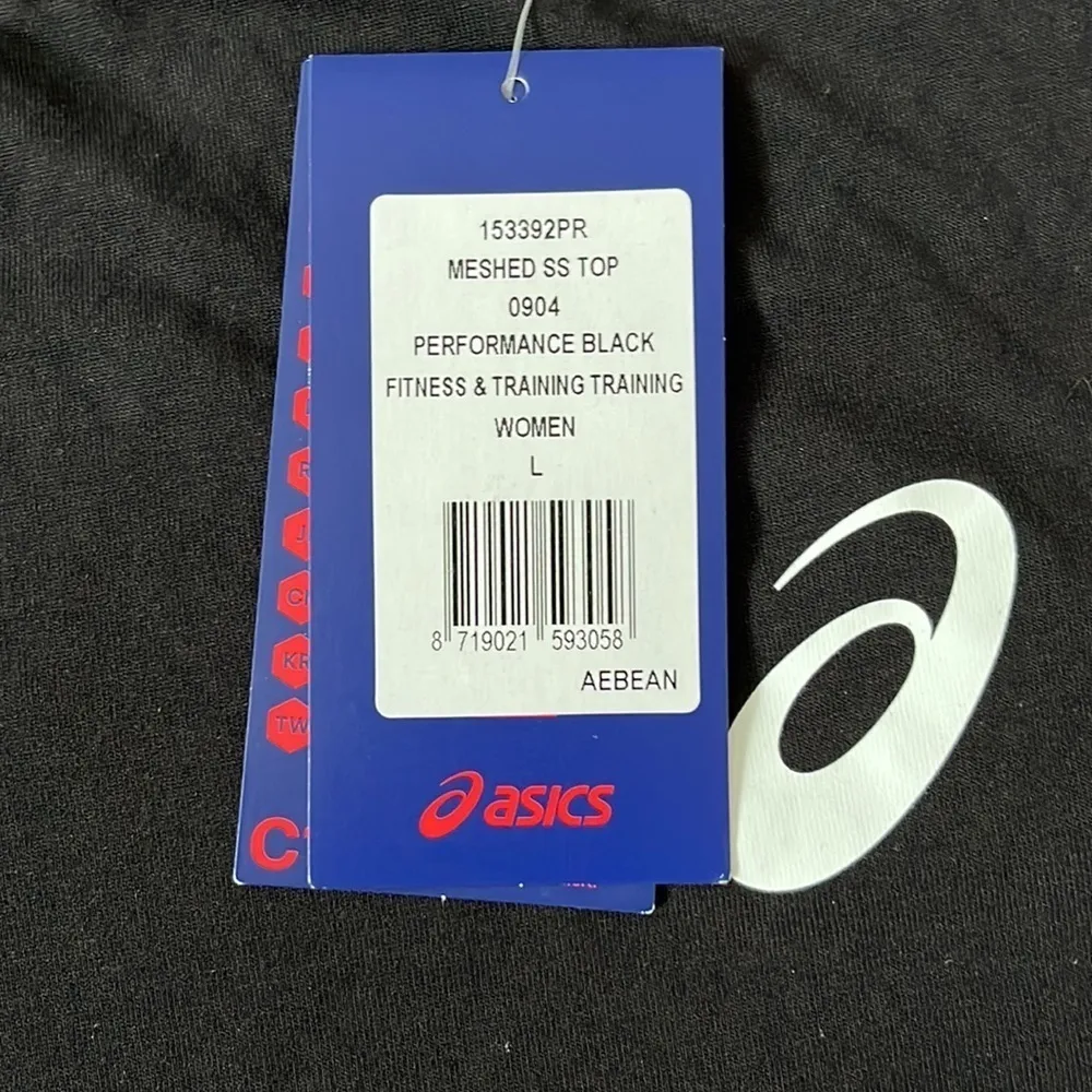 ASICS Women’s Meshed Short sleeve performance tee in black size Large - Image 4