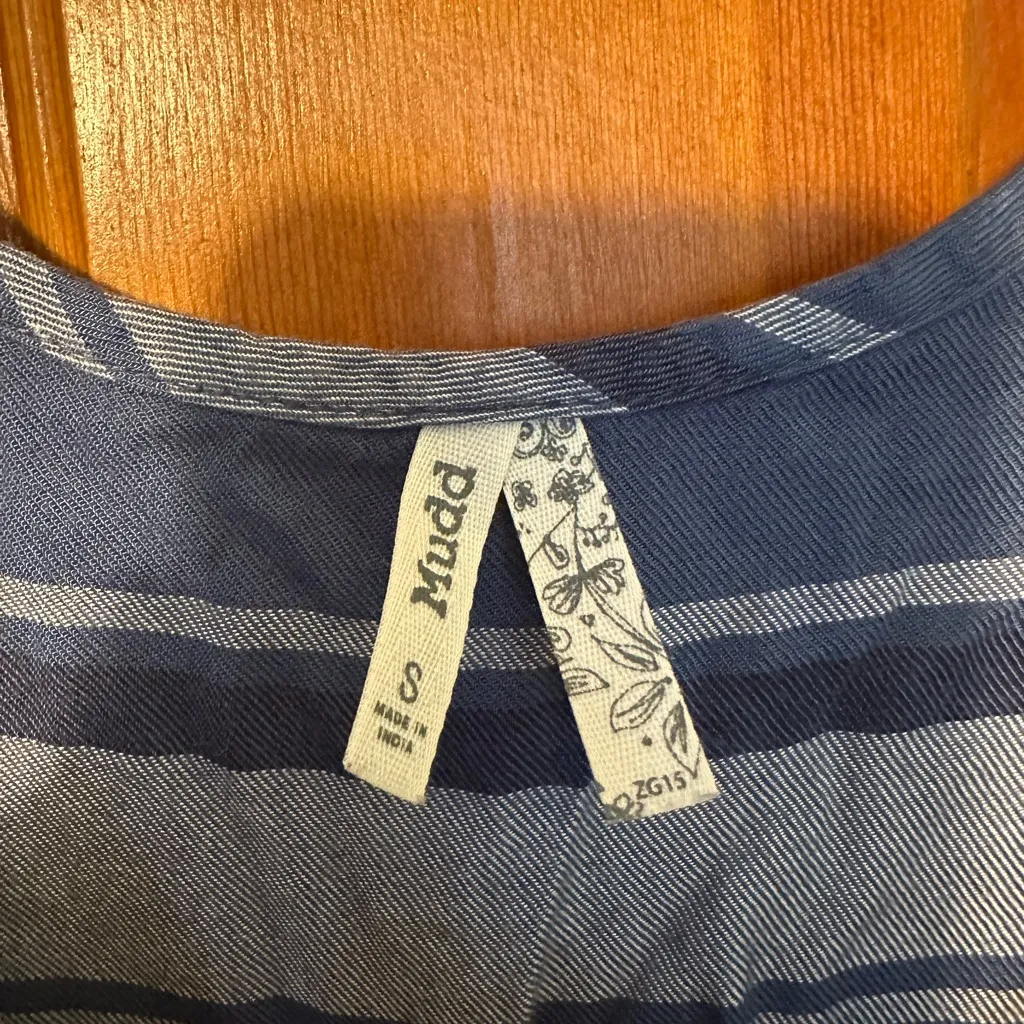 Mudd Blue and White Plaid Tank Top - Image 2