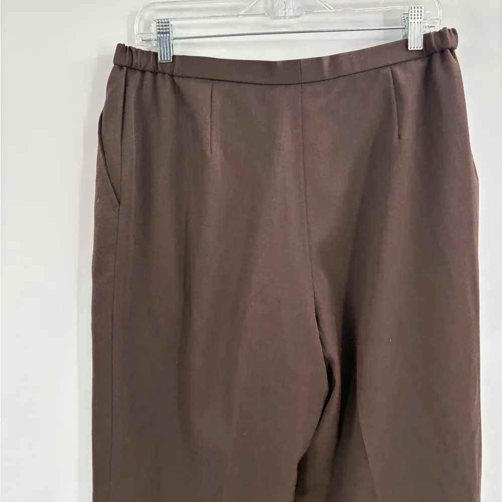 Harlen vintage made in the usa pull on brown trousers pockets size 14 nwt - Image 8