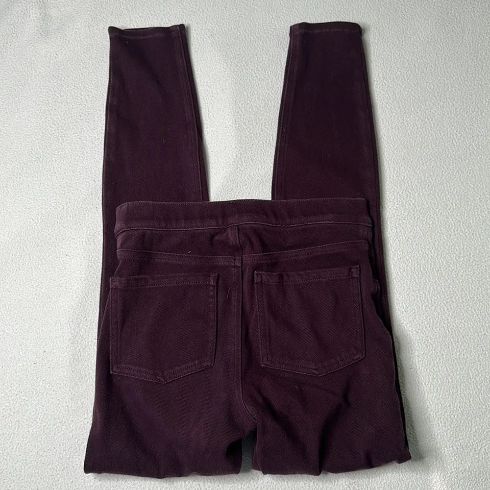 Spanx Jean-ish Ankle Length Leggings Regular in Maroon - Image 7