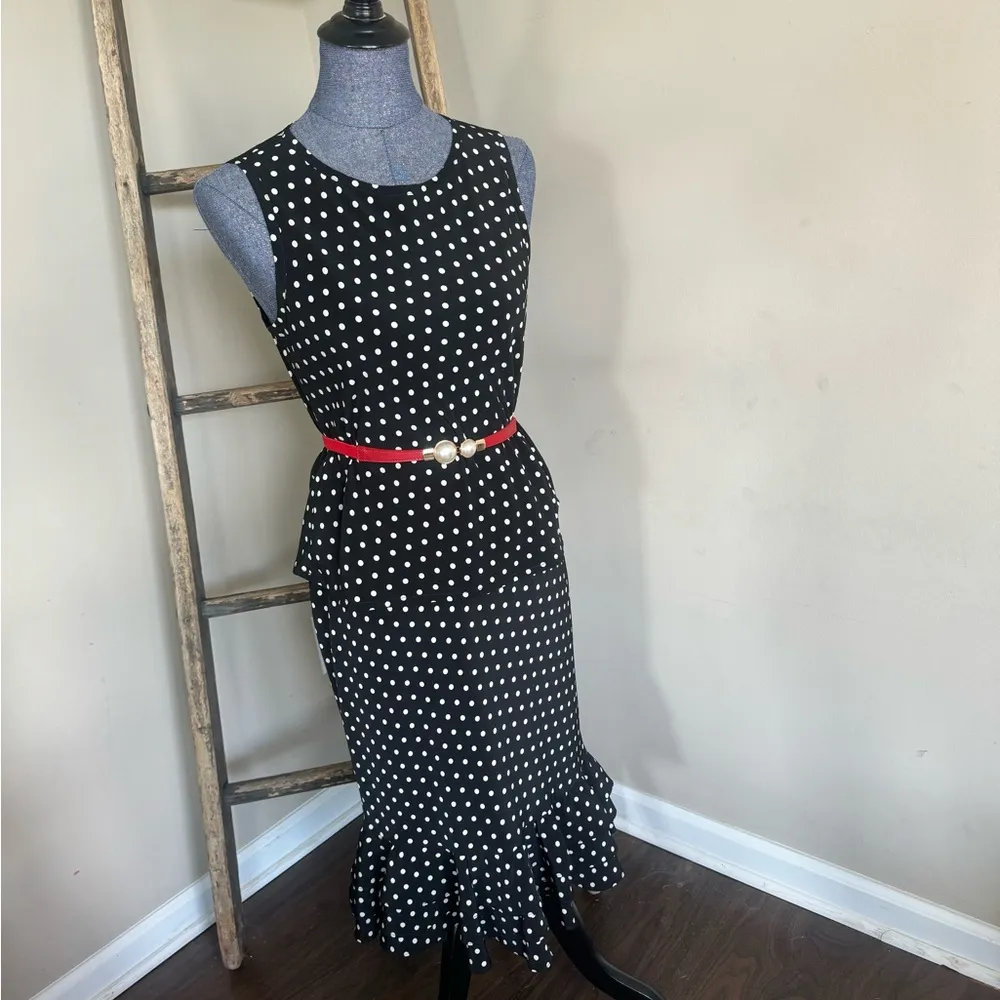 Vintage Evan Picone Sleeveless Polka Dot Shell Blouse 10 - Image 9