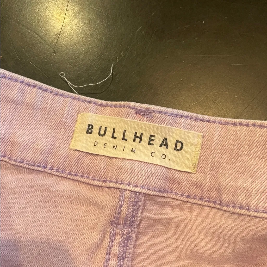 Light Purple Denim Shorts bullhead brand size 7 high rise short - Image 3