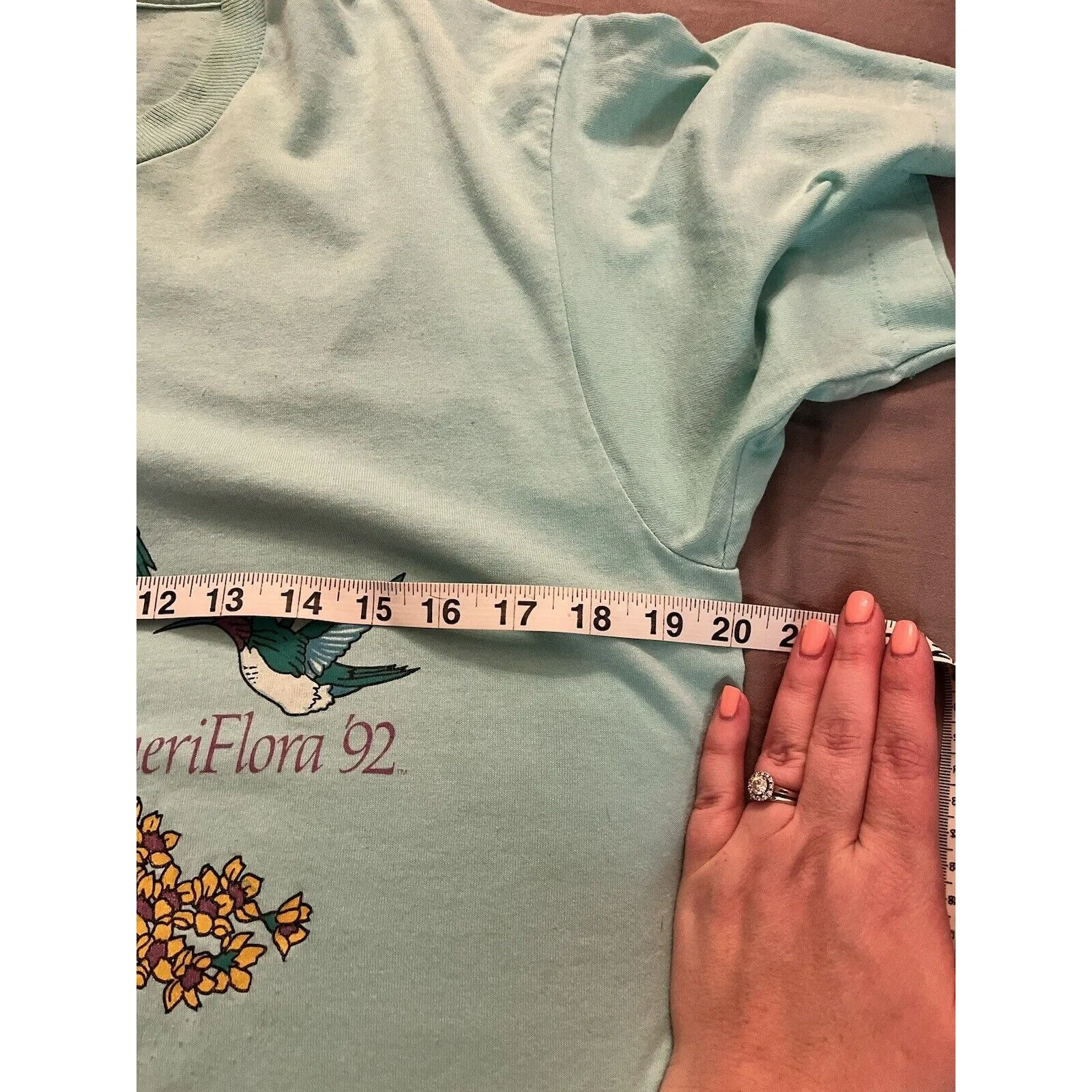 Vintage AmeriFlora 92 Flowers Single Stitch T Shirt Large Made in USA - Image 8