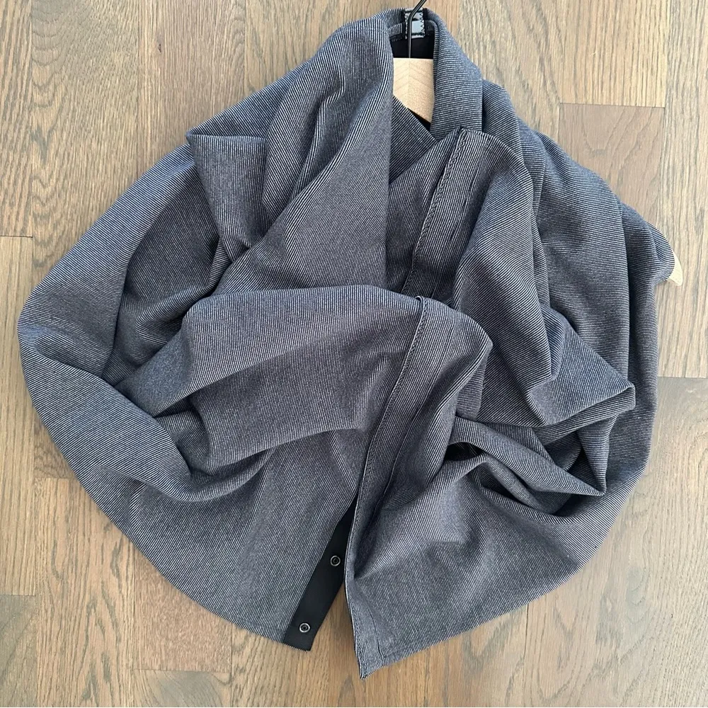 Lululemon Rare Vinyasa Scarf Rulu Fabric Wee Stripe Black Heathered Slate Black - Image 6