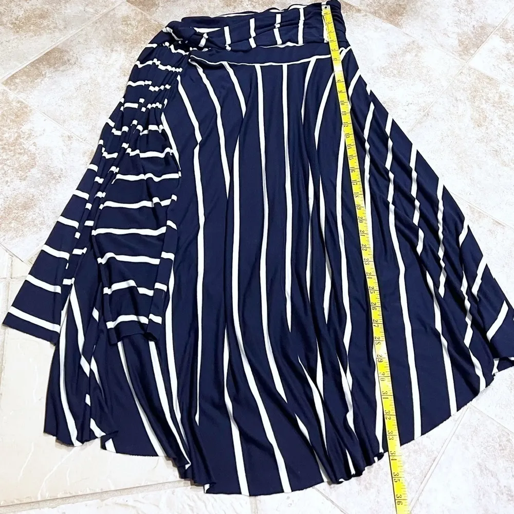 Elan 8 Way Convertible Multi Way Striped Jersey Dress Swim Coverup Blue White M - Image 13