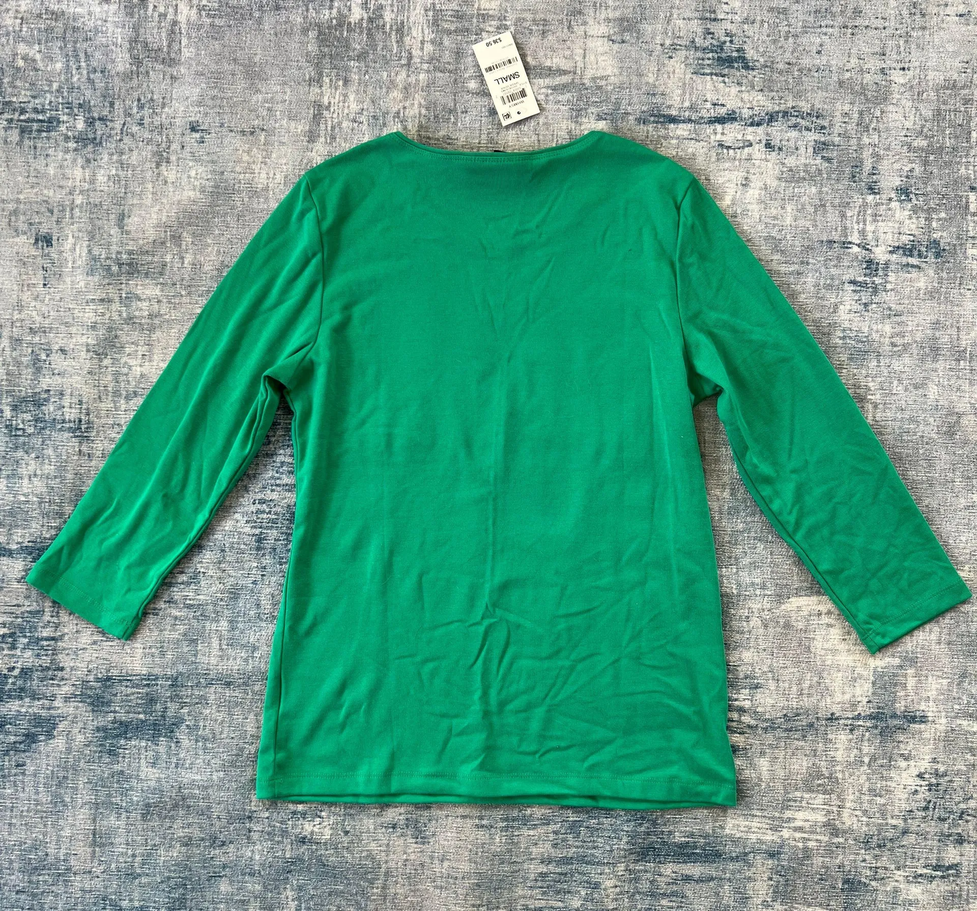 Karen Scott Green Gold Glitter Bike Surfboard Christmas Holiday Top Small - Image 6