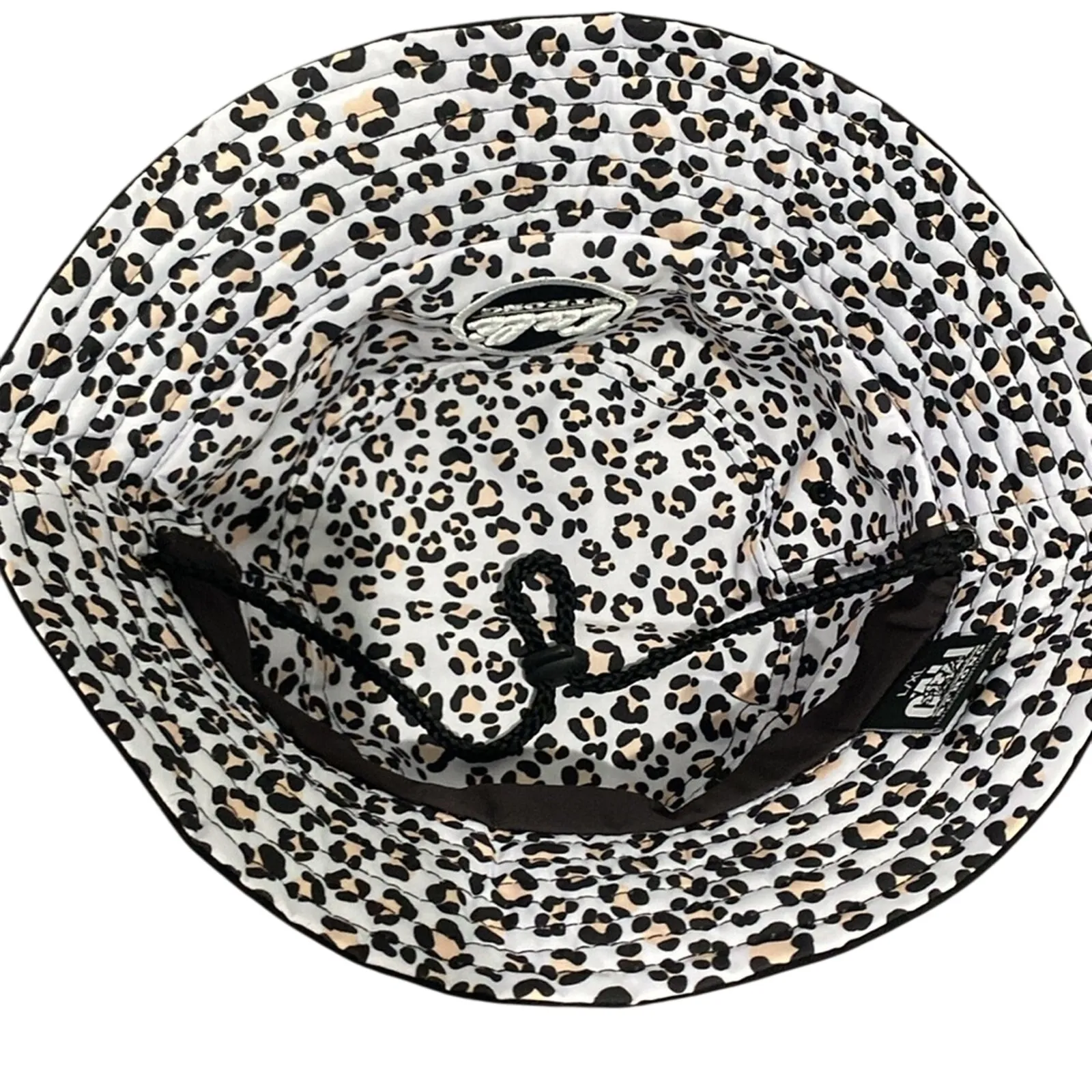 CALI STRONG Reversible Bucket Hat Leopard Print NEW Black - Image 4