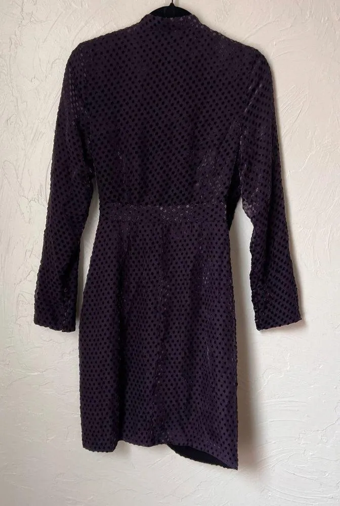 Equipment star print silk blend long sleeve wrap dress size S - Image 8