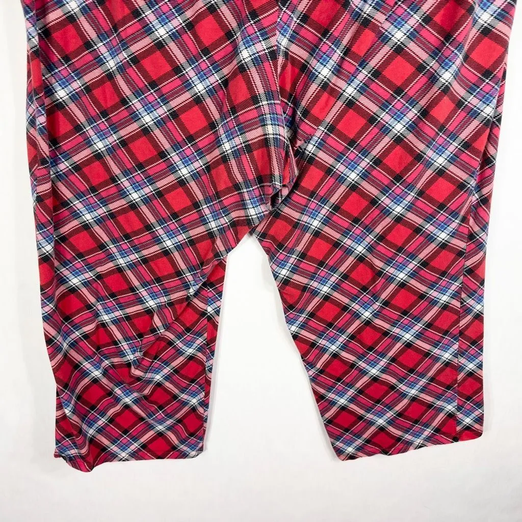 Cacique Plus Size 26W 28W Pajama Pants Red Plaid Elastic Waist Pull On 1447 - Image 6