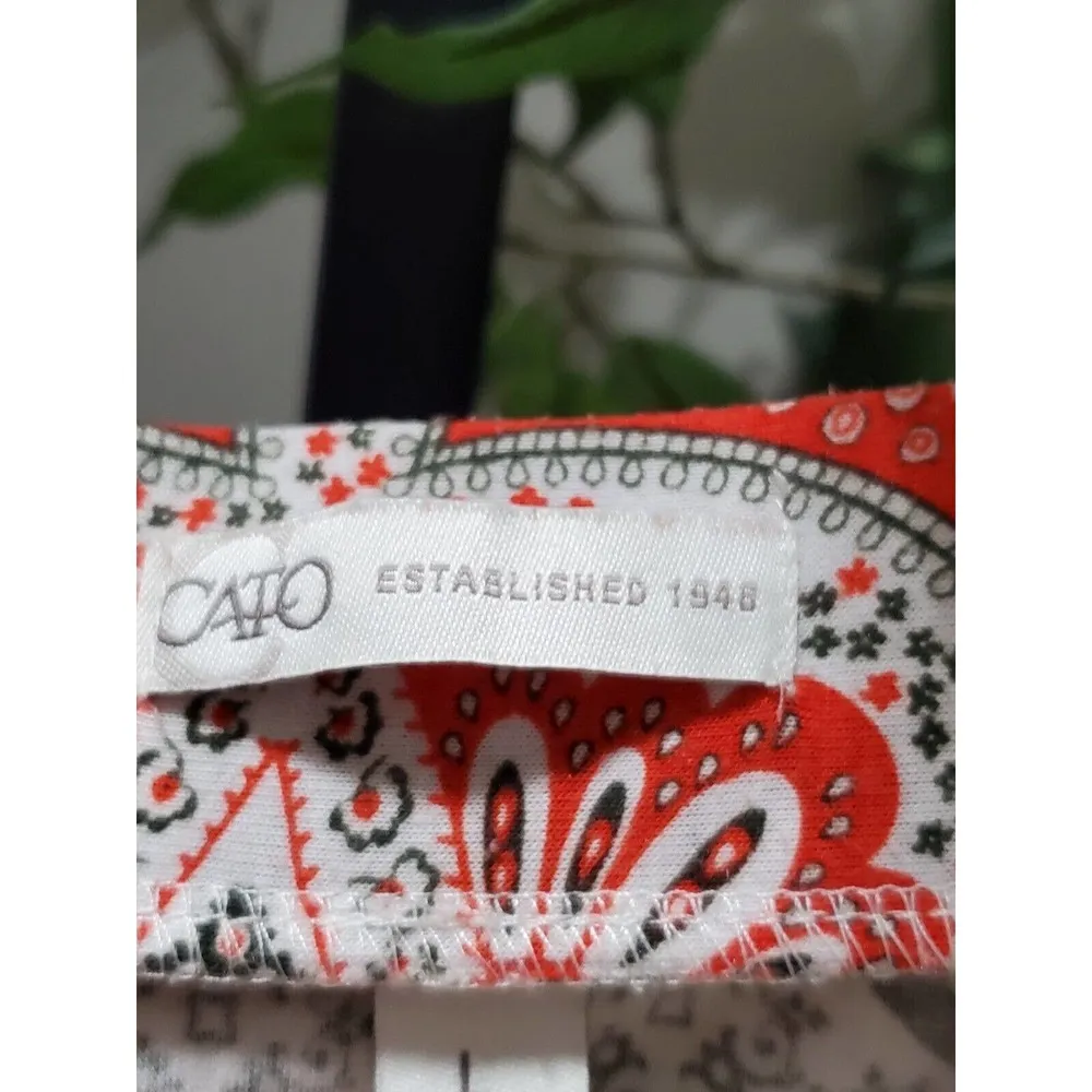 Cato Women's Multicolor Polyester A-Line Comfort Waist Casual Skirt Size Large - Image 5