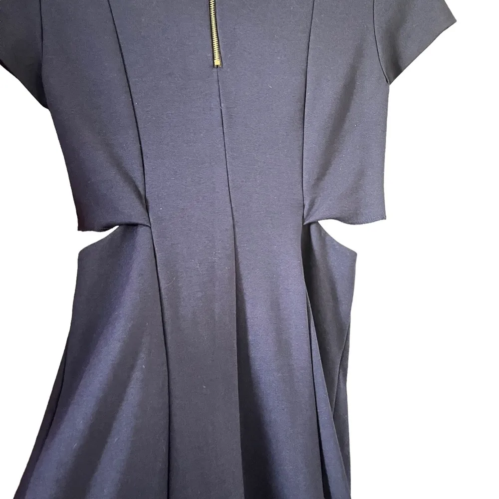 Amanda Uprichard Navy Side Cutout Ponti Knit Dress - Image 7