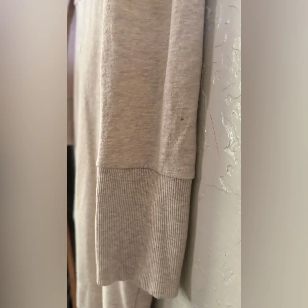 Athleta Oatmeal Heather Power Down Active Yoga Dress Hooded M Tall READ DESCR - Image 12