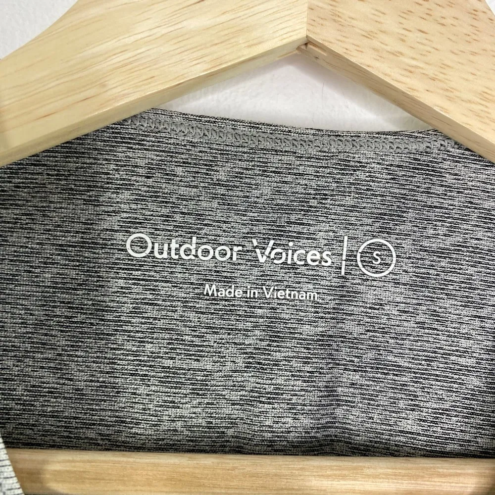 Outdoor Voices Slashback Tri-Tone Grey Crop Top Sports Bra Women's Size Small S - Image 6