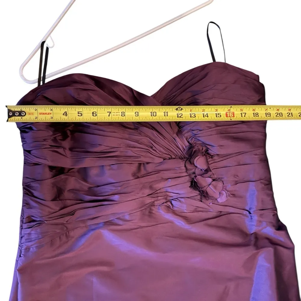 Alvina Valenta Maids Strapless Purple Satin Gown Size 22W Bridesmaid Dress - Image 2