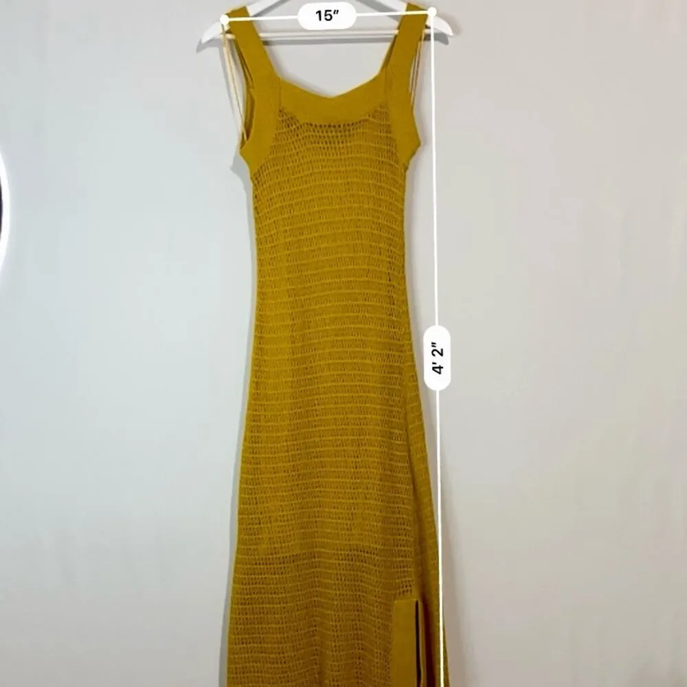Soft Surroundings Women’s Sleeveless Sweater Maxi Dress Mustard Yellow XS EUC - Image 7