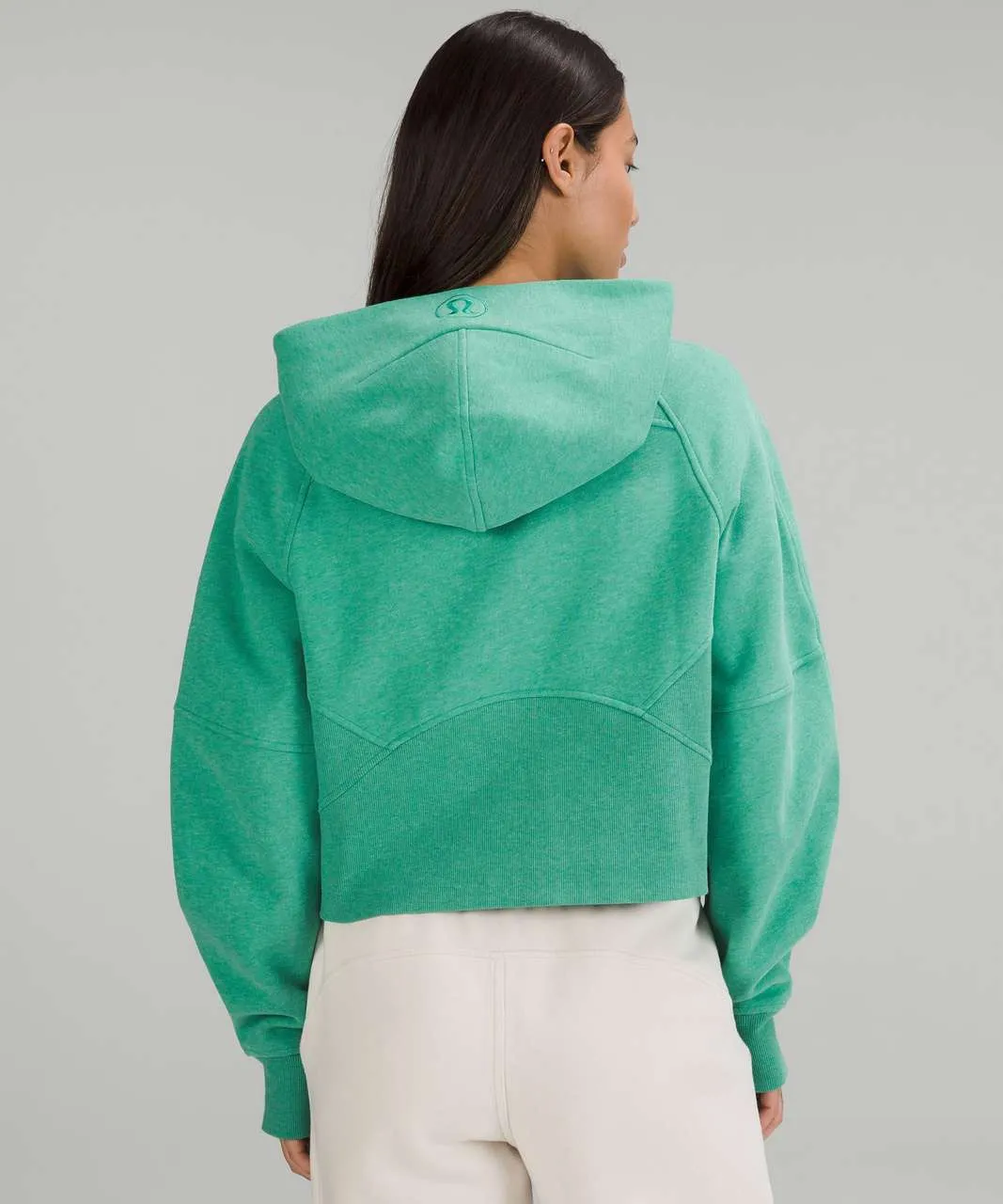 Scuba Oversized Half-Zip Hoodie Maldives green - Image 3