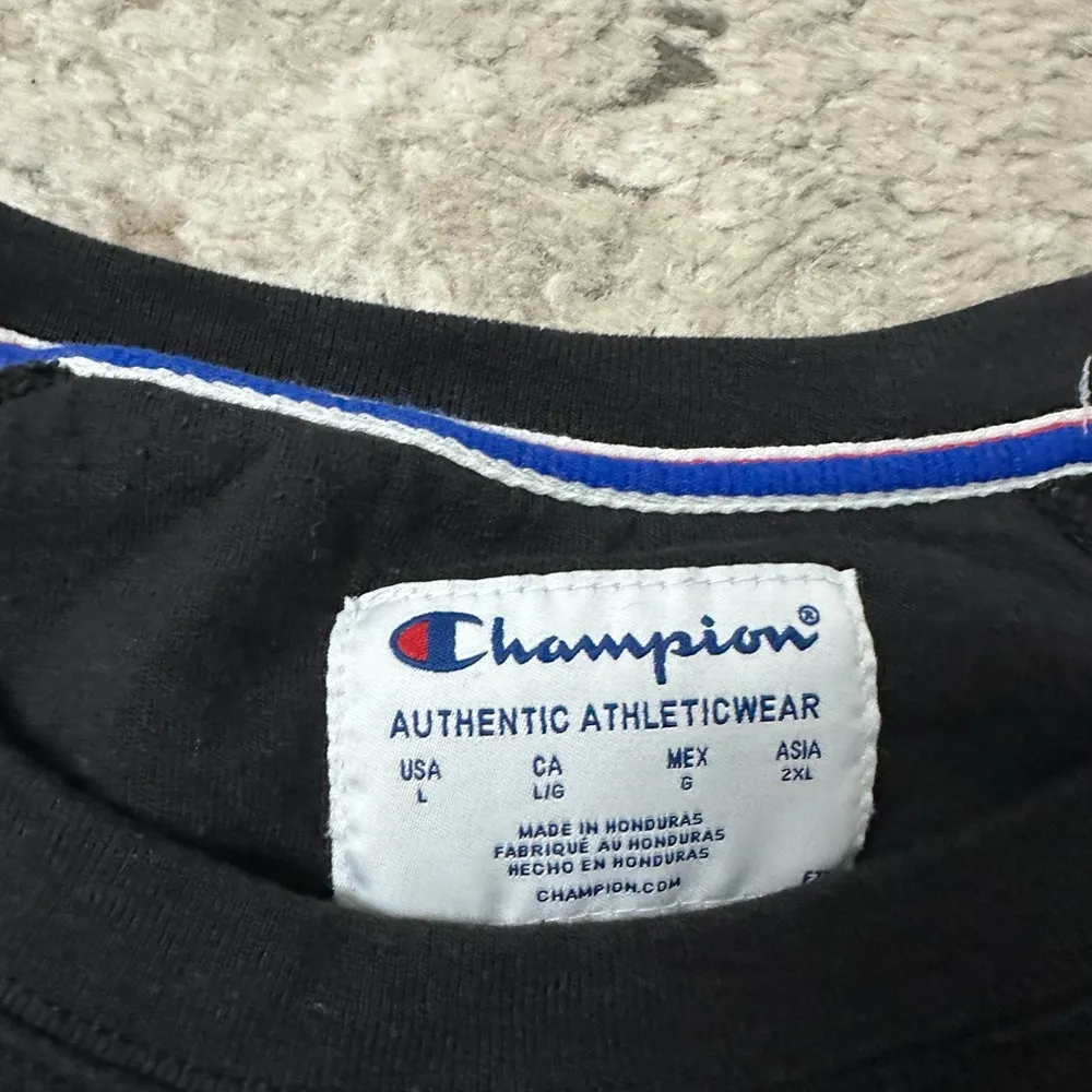 Champion Black Kansas City Chiefs Embroidered Crewneck Size Large - Image 2