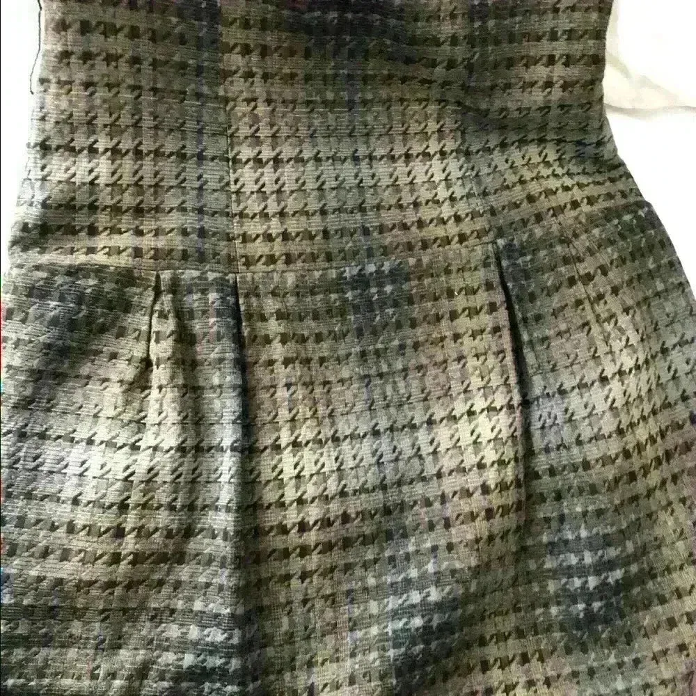 Thread Social Brown Plaid Mini Sleeveless Dress - Image 5