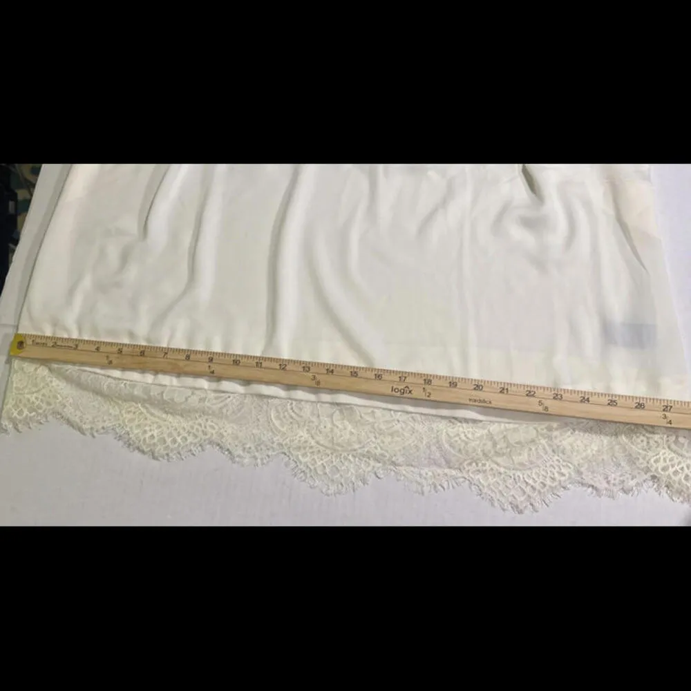 The Limited Off White Cream Business Dress Silky Lace Trim V Neck Cami Tank NWT - Image 10