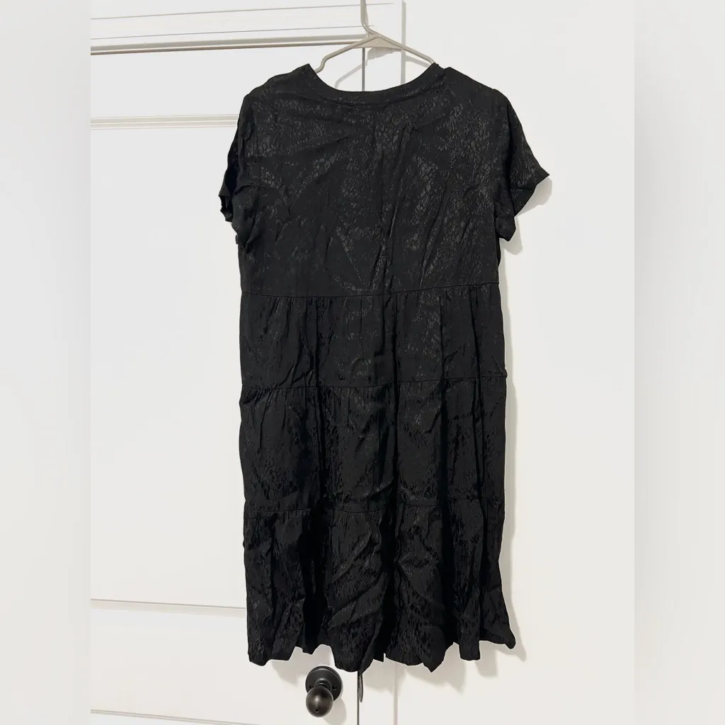 Anthropologie Maeve Sacha Jacquard Tiered Tunic Black - Image 6