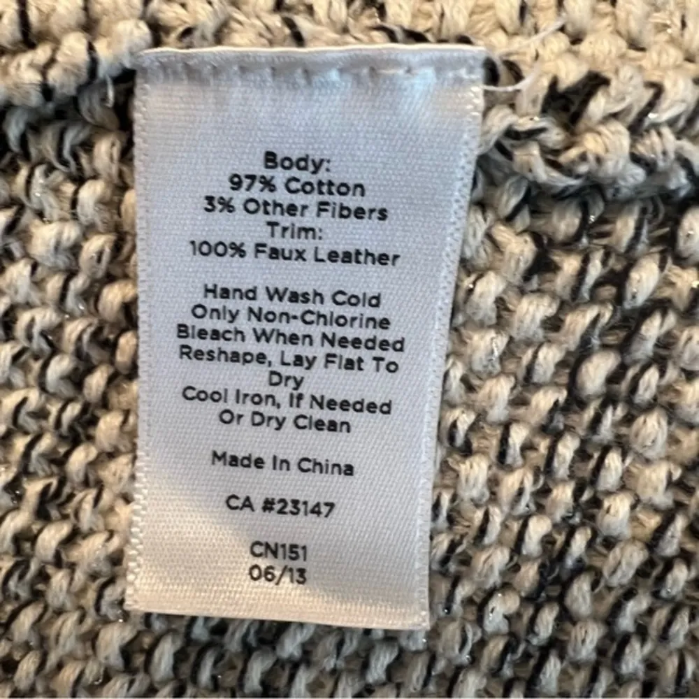 Talbots Grey Boucle Metallic Silver Knit Sweater Cardigan Zip up Jacket SP - Image 14