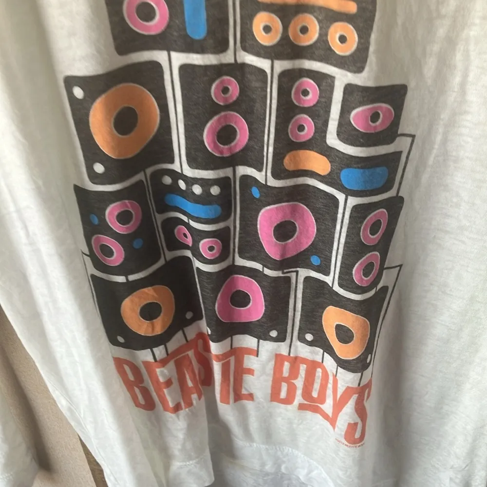White Long Sleeve Beastie Boys Graphic Tee small - Image 2
