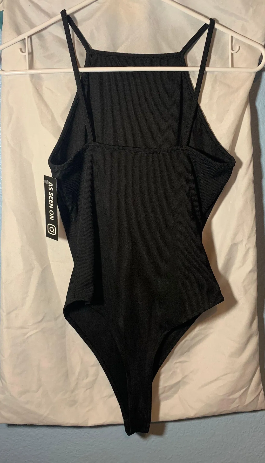 SheIn Black Halter Bodysuit - Image 2