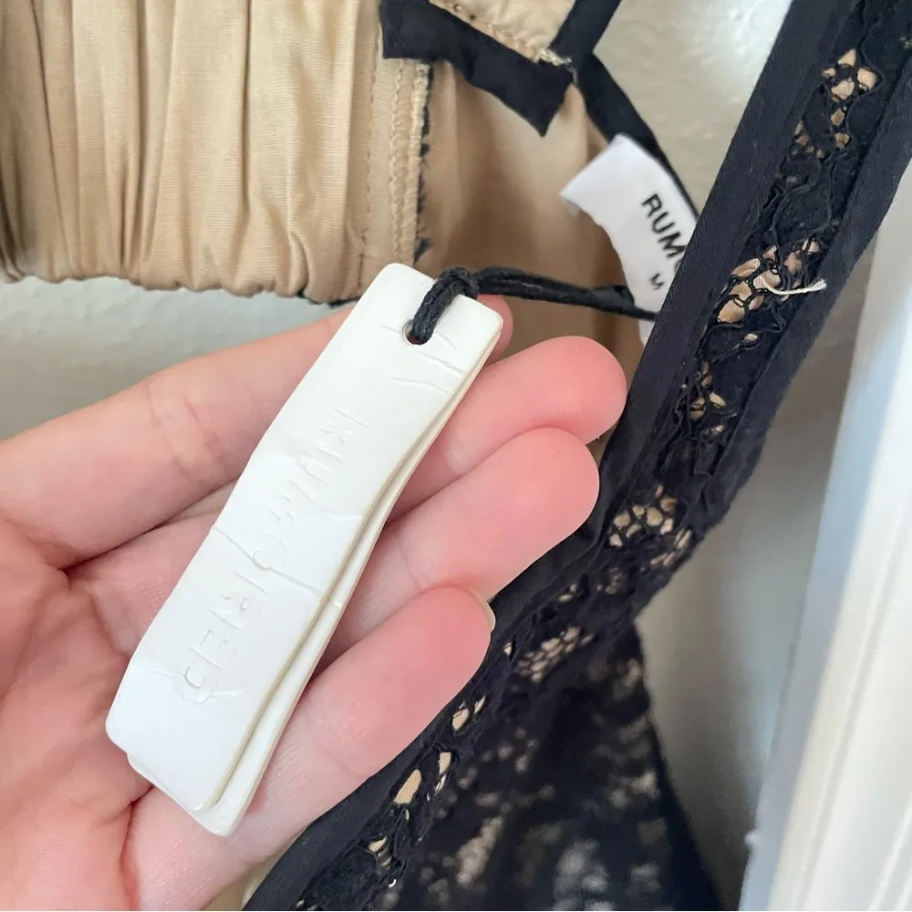 Rumored Lover Boy Lace Sequin Mini Dress in Black Size Medium - Image 6