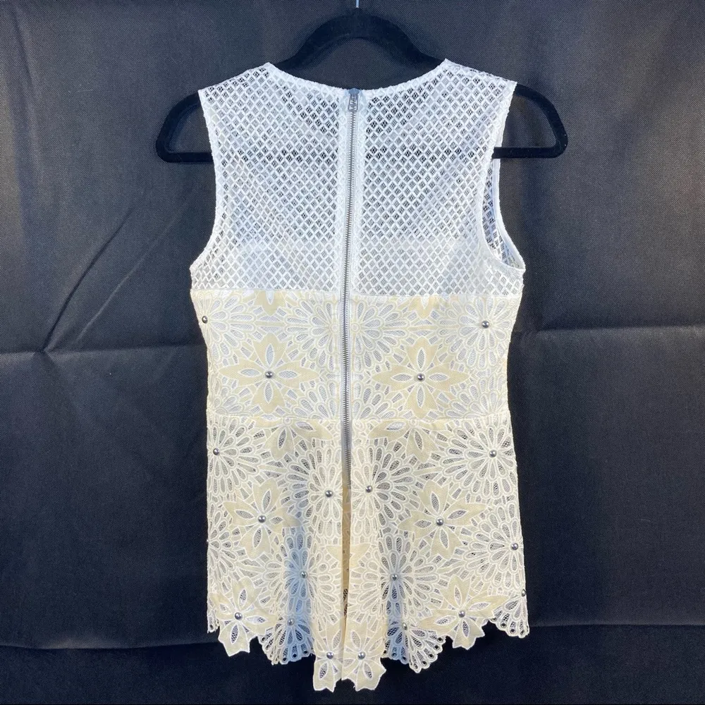 Veronica Beard Sunrise Beaded Crochet Top Size 4 - Image 14