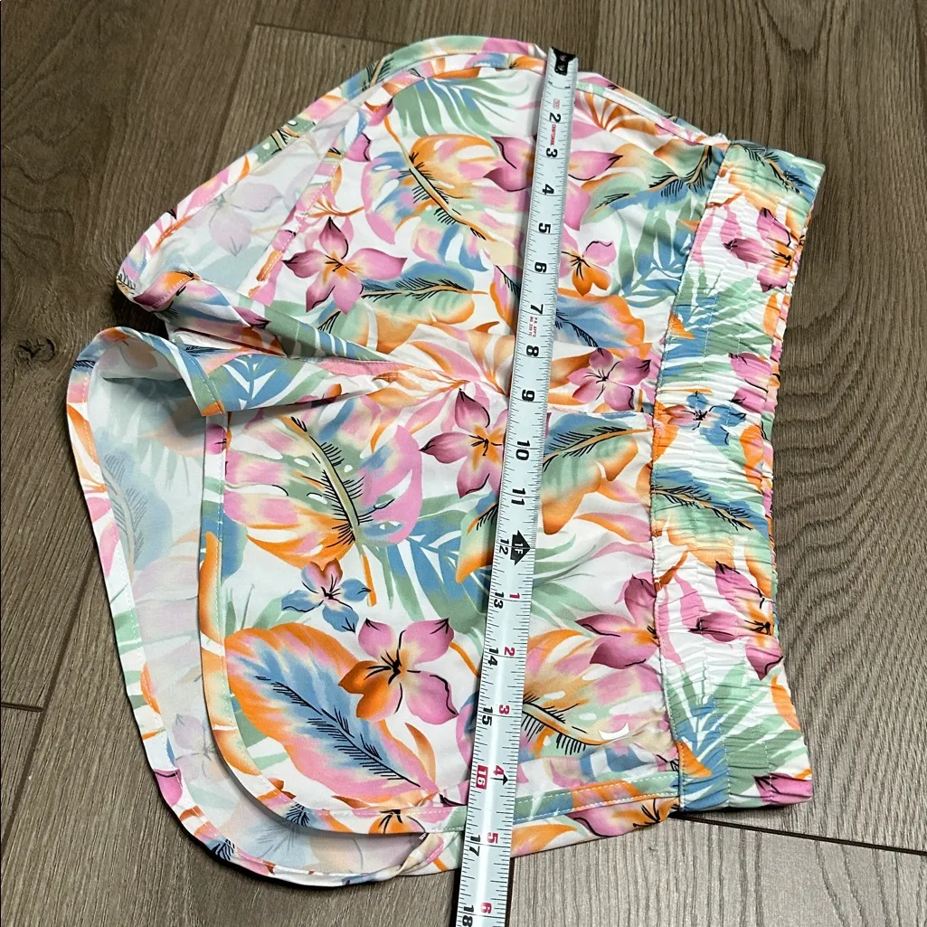 NWOT Hurley 2.5" Floral Boardshorts Swim Surf Beach Shorts Pink blue Size Small - Image 5