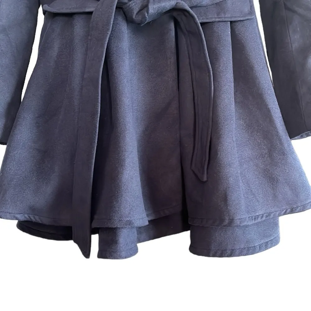 Zeagoo Womens Fashion Faux Fur Lapel Double-breasted - Image 7