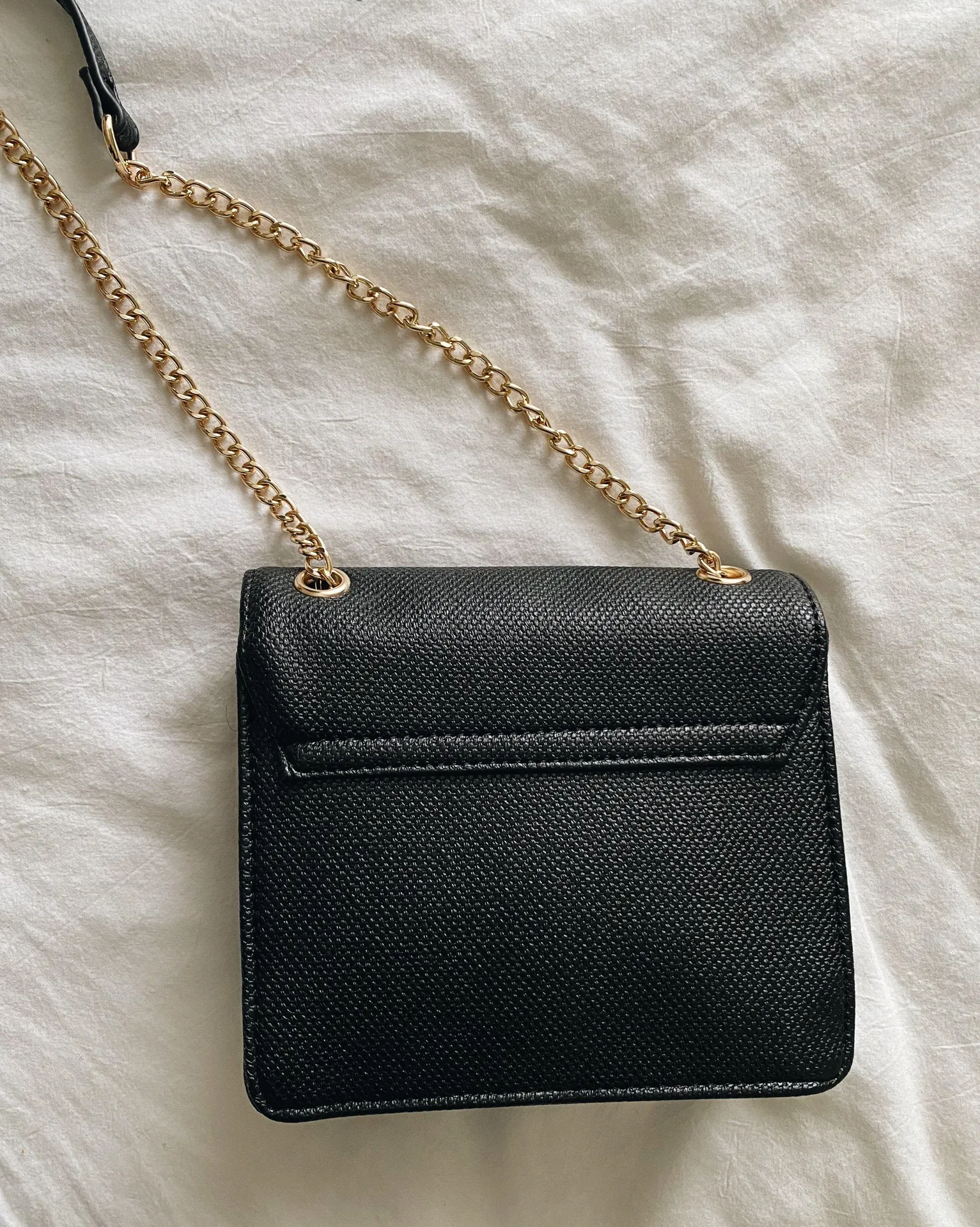 Kendall and Kylie Crossbody black hand bag with gold detailing - Image 2