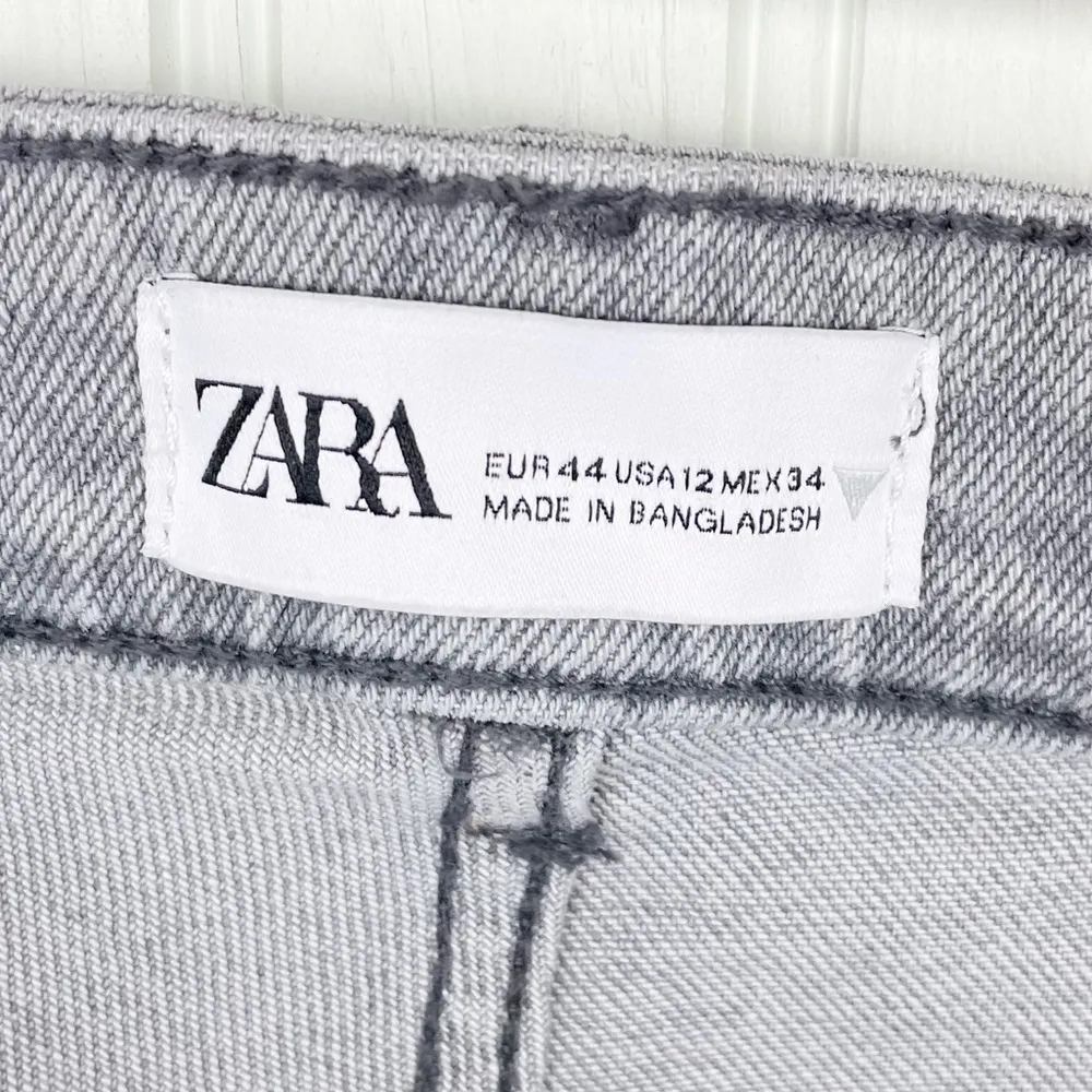 NEW Zara Hi-Rise Ankle Length Vintage Skinny Jeans Grey Denim Size 44 US 12 - Image 10