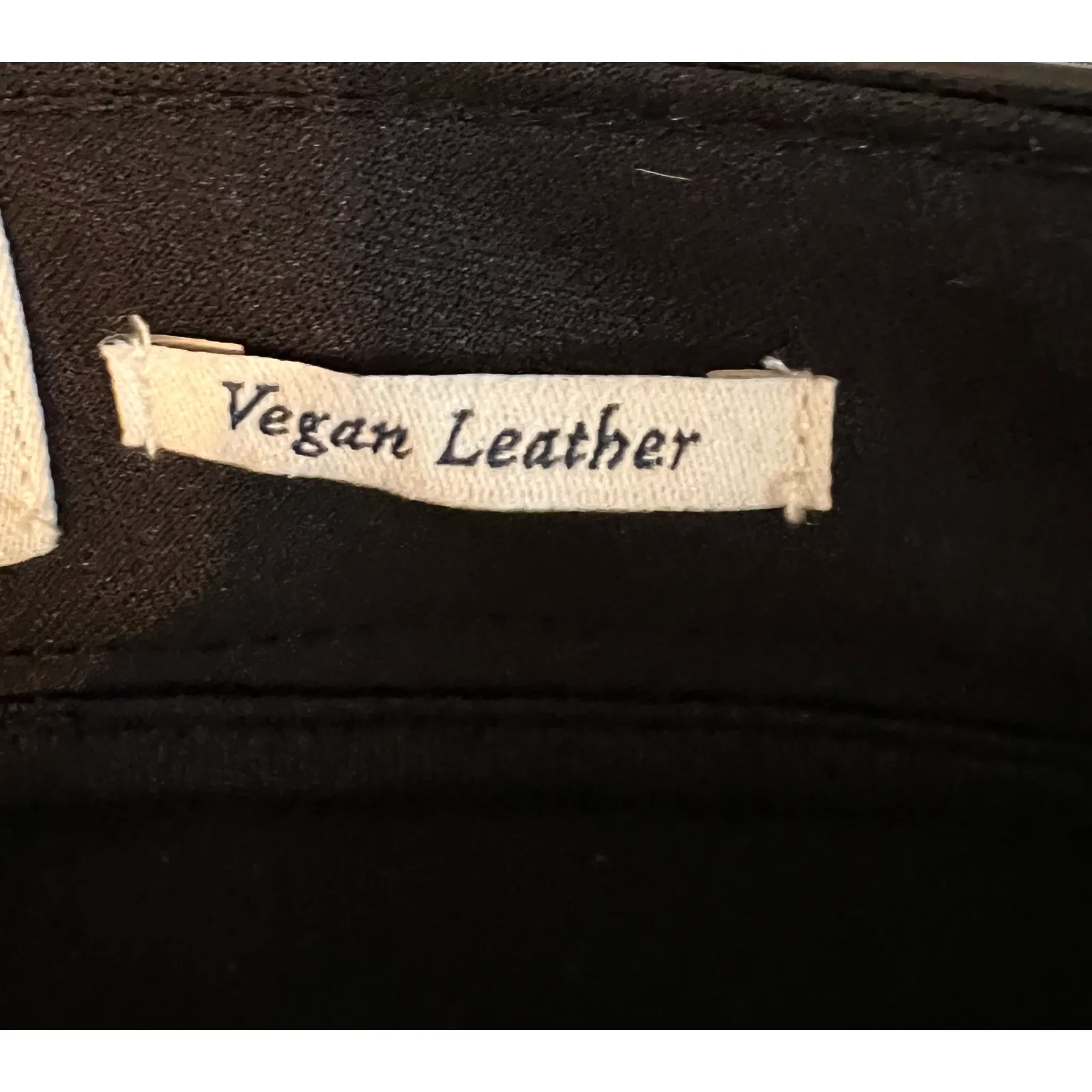 Abercrombie Fitch Vegan Leather Pants Size 10 Black Curve Love High Rise Straigh - Image 3