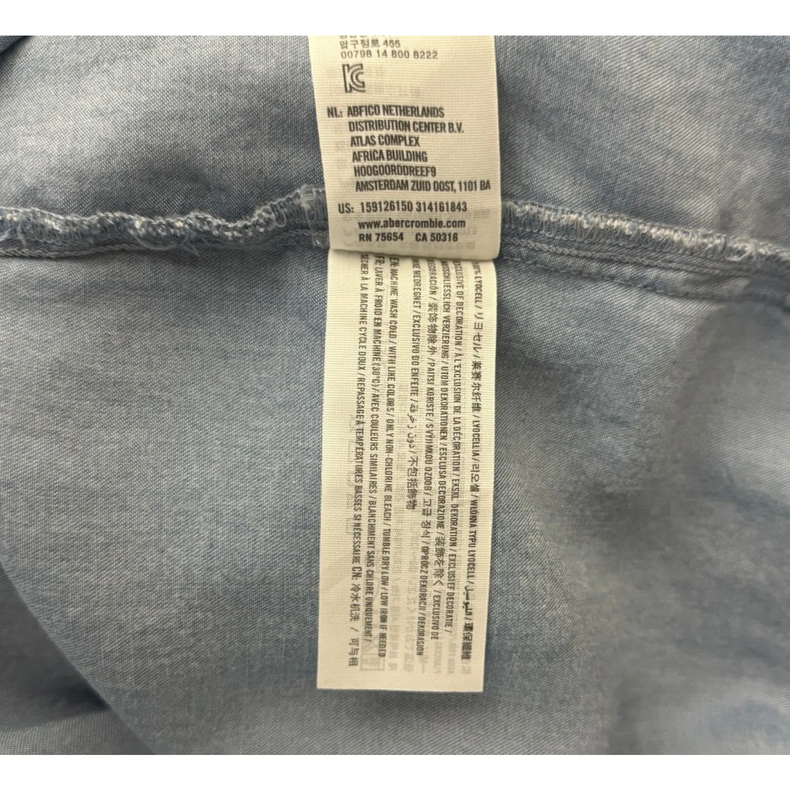 Abercrombie & Fitch Dress Womens Small Blue‎ Denim Shirt Basic Neutral Casual - Image 7