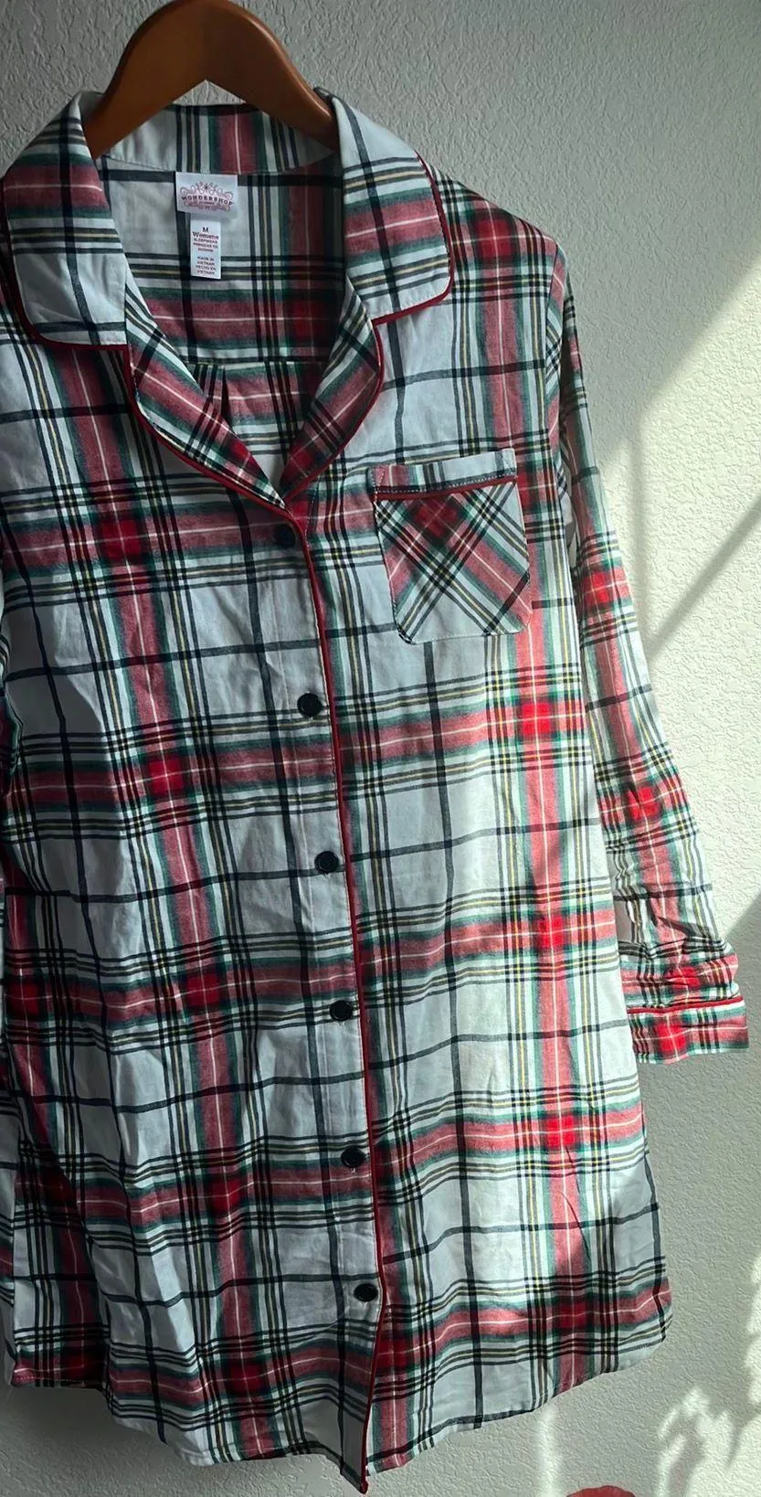 Plaid Pajamas Red Size M - Image 4