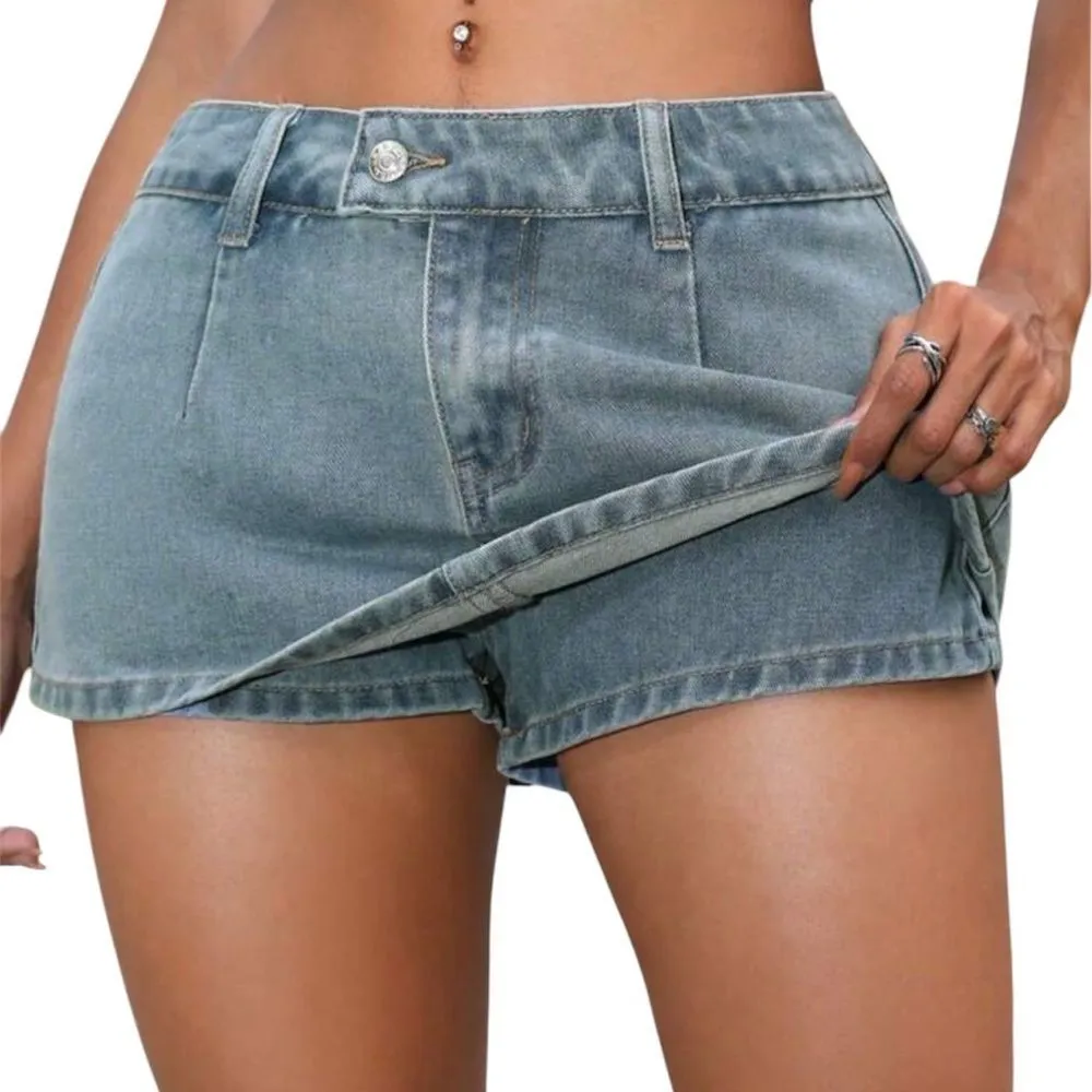 SHEIN EZwear low waist Denim mini Women's Skirt. Size XS. NWOT - Image 4