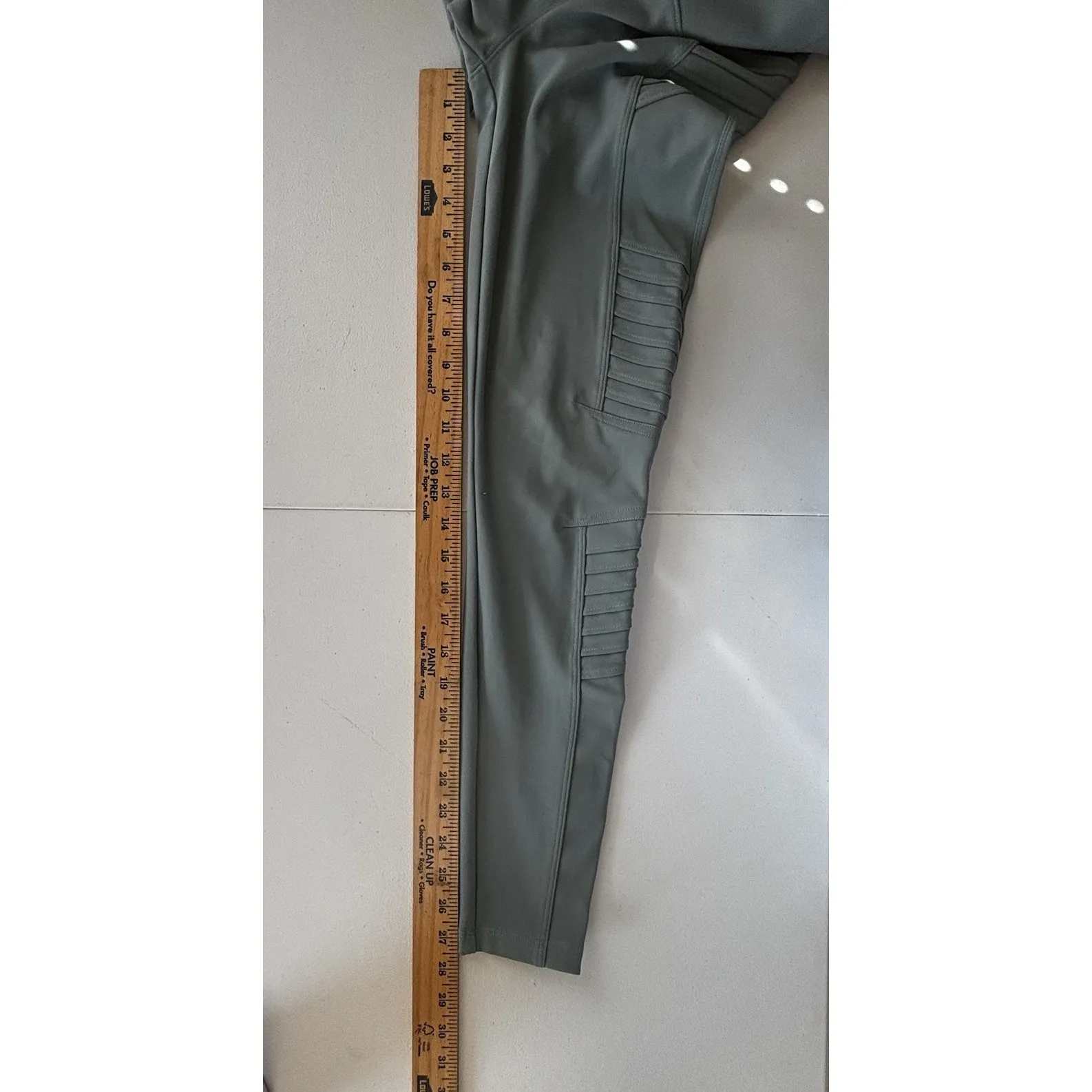 Athleta‎ Women's Delancey Textured Moto Tight Legging Braiden Green Size S - Image 5