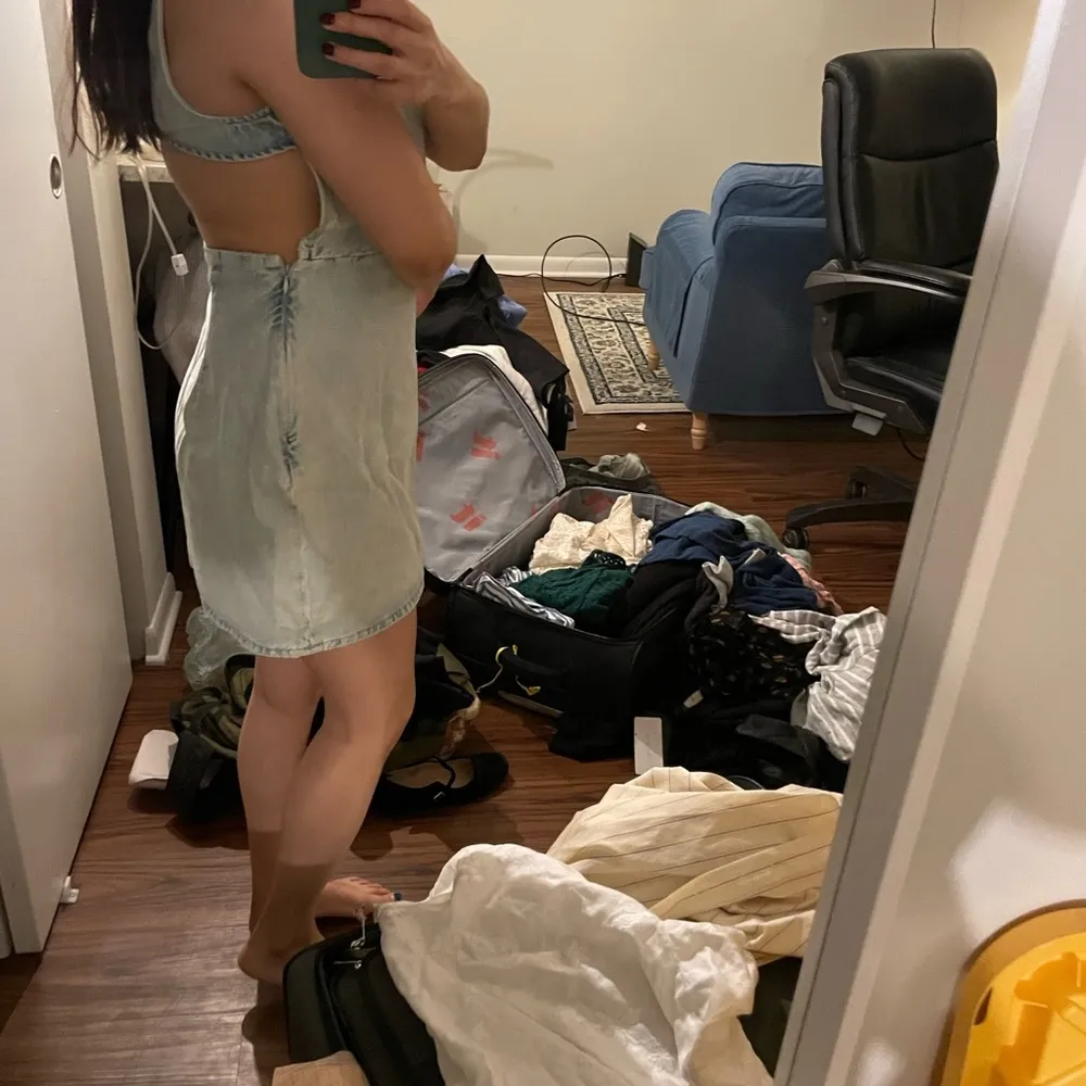 ZARA  blue denim mini dress - Image 5