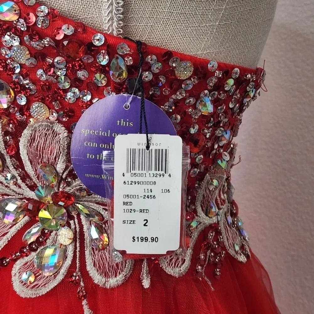 WINDSOR Mini A-Line Tulle Sweetheart Homecoming Dress / Shining Corset Size: 2 - Image 5