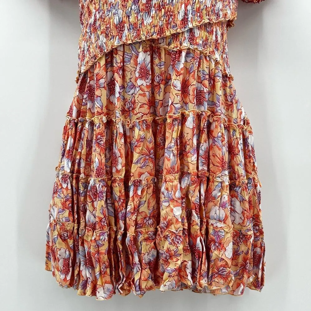 Poupette St Barth Soledad Off The Shoulder Floral Mini Dress Medium NWT - Image 6