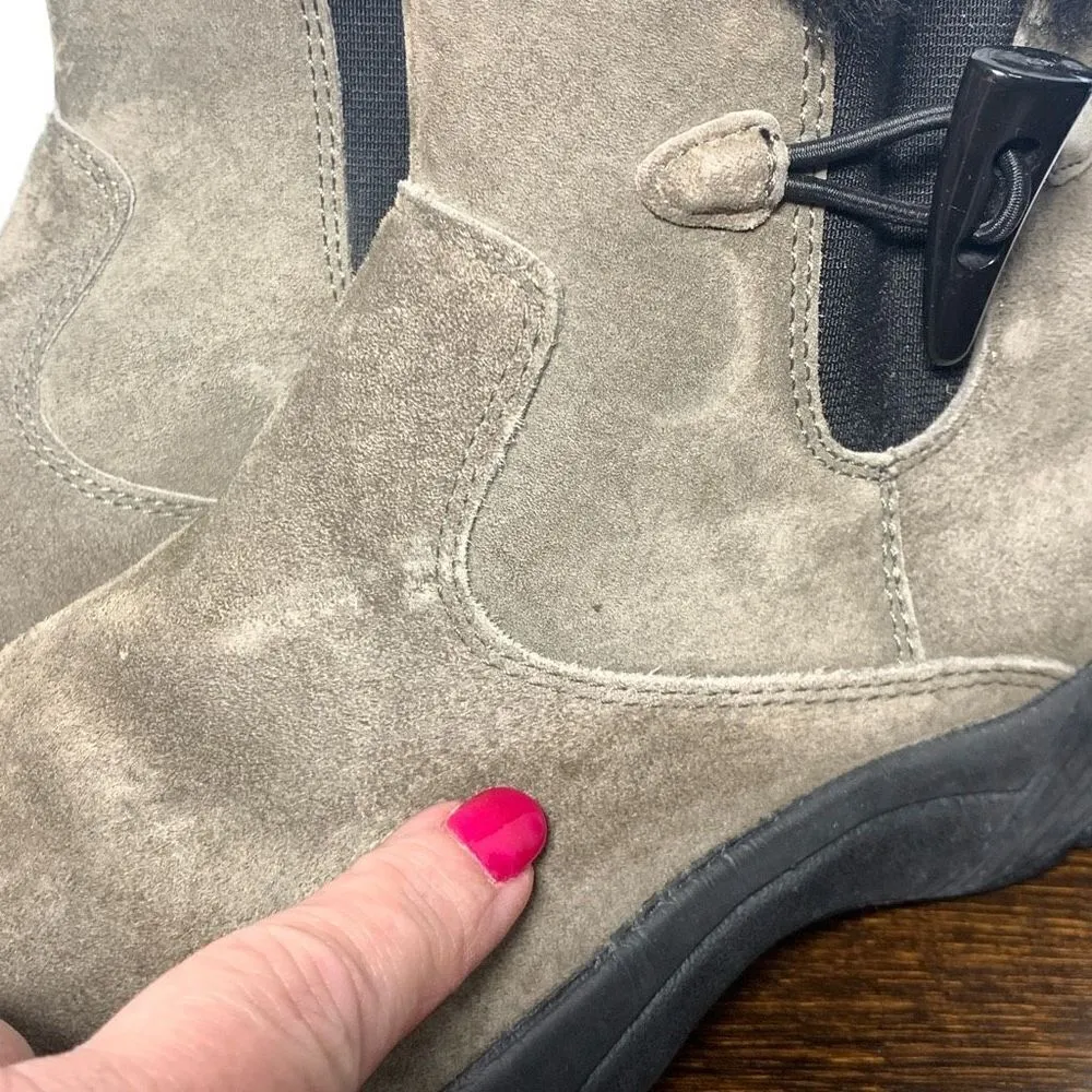 Propet Women's Fairbanks Suede Water Resistant Winter Rain Shearling Boot Size 9 Black - Image 6